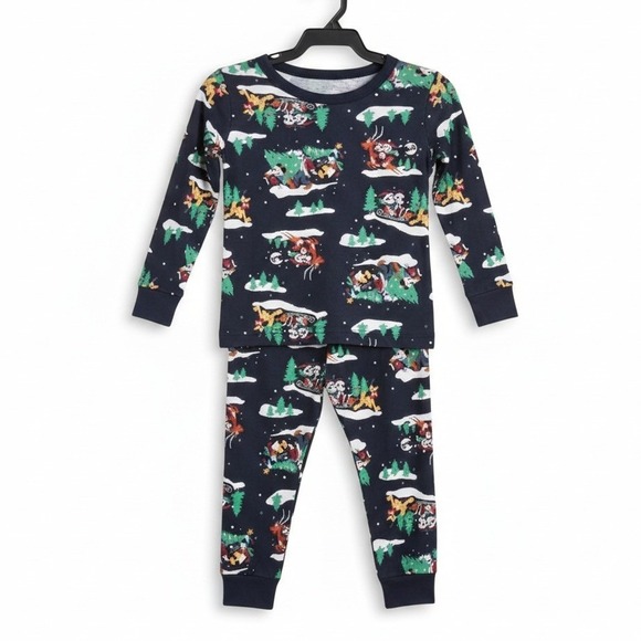 Disney Other - NWT Disney Mickey Minnie Mouse Christmas Pajamas 3T Retro Holiday 2pc Sleep Set‎